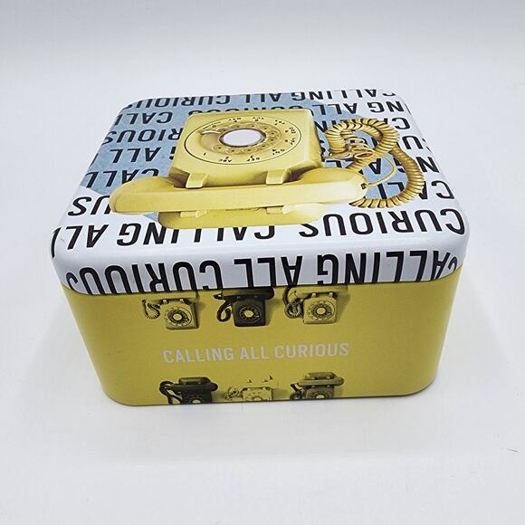 2018 Fossil Square Tin Watch Box, Calling All Curious, Retro Rotary Telephone - Picture 5 of 8